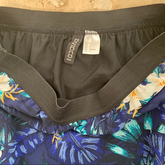H&M m slit chiffon tropical flow skirt maxi 4 - Picture 5 of 8